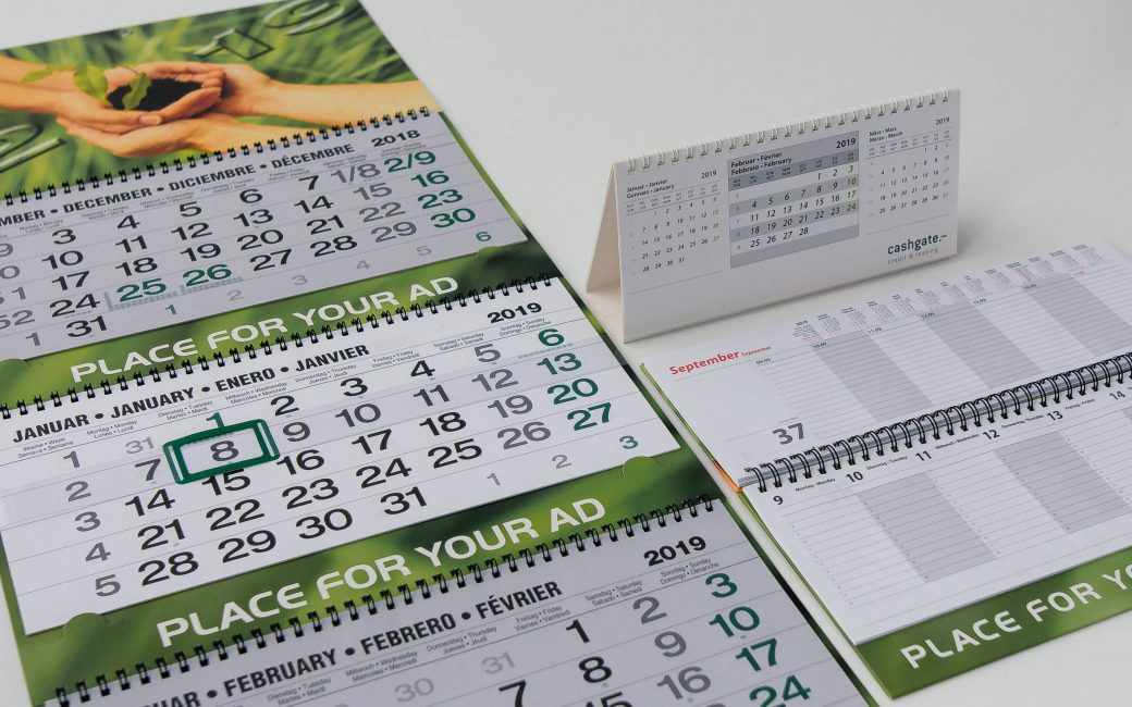 Kalendarze poziome - kalendarze na biurko - Serikon